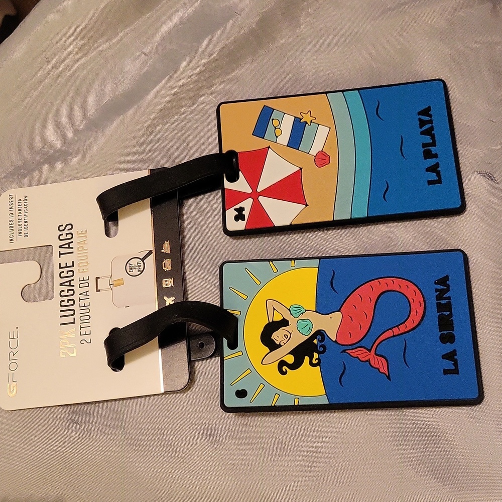 Luggage tags 2pk La Playa & La Sirena